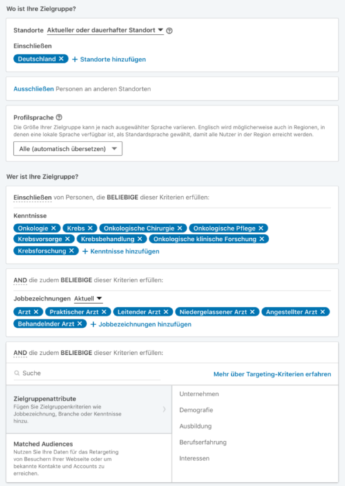 Der LinkedIn Kampagnenmanager